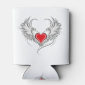 Red Angel Heart mit Flügeln Dosenkühler (Rückseite)