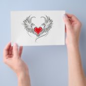 Red Angel Heart mit Flügeln Flyer (Handgriff)