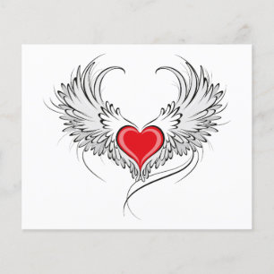 Red Angel Heart mit Flügeln Flyer