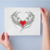 Red Angel Heart mit Flügeln Flyer (Hand)