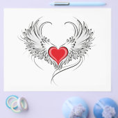 Red Angel Heart mit Flügeln Flyer (Einzeln)