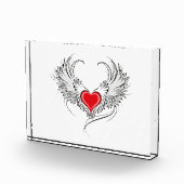 Red Angel Heart mit Flügeln Fotoblock (Rechts)