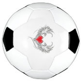Red Angel Heart mit Flügeln Fußball (Gedreht)