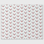 Red Angel Heart mit Flügeln Geschenkpapier (Flach)