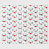 Red Angel Heart mit Flügeln Geschenkpapier (Flach)