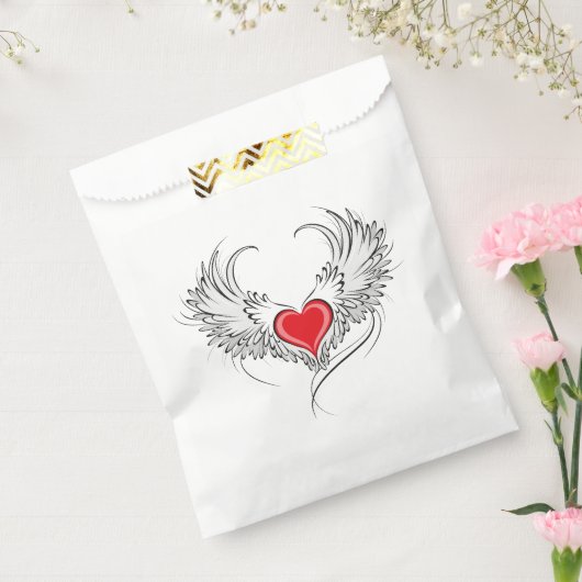 Red Angel Heart mit Flügeln Geschenktütchen (Versiegelt)