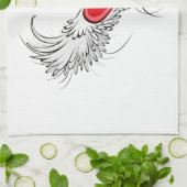 Red Angel Heart mit Flügeln Geschirrtuch (Gefaltet)