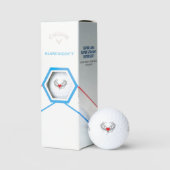 Red Angel Heart mit Flügeln Golfball (Verpackung)