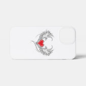 Red Angel Heart mit Flügeln iPhone Hülle (Rückseite (Horizontal))