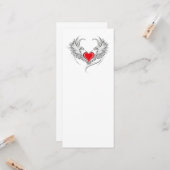 Red Angel Heart mit Flügeln Karte (Vorderseite/Rückseite Beispiel)