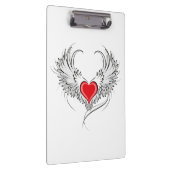 Red Angel Heart mit Flügeln Klemmbrett (Rechts)