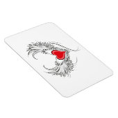 Red Angel Heart mit Flügeln Magnet (Rechte Seite)