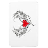 Red Angel Heart mit Flügeln Magnet (Vertikal)