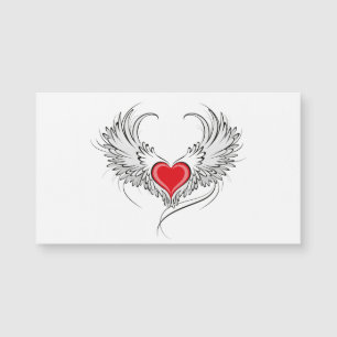 Red Angel Heart mit Flügeln Magnetkarte