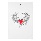 Red Angel Heart mit Flügeln Mini Klemmbrett (Rückseite)