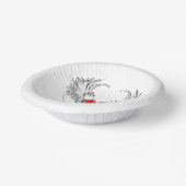 Red Angel Heart mit Flügeln Pappteller (Gewinkelt)