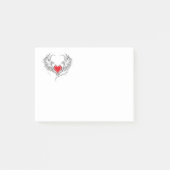 Red Angel Heart mit Flügeln Post-it Klebezettel (Vorderseite)