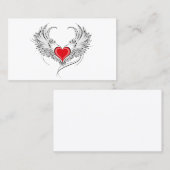 Red Angel Heart mit Flügeln Rabattkarte (Vorne/Hinten)