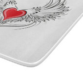Red Angel Heart mit Flügeln Schneidebrett (Ecke)