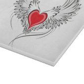 Red Angel Heart mit Flügeln Schneidebrett (Ecke)
