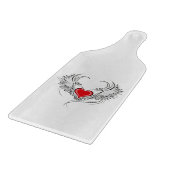 Red Angel Heart mit Flügeln Schneidebrett (Ecke)