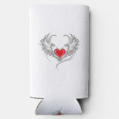 Red Angel Heart mit Flügeln Selters Dosenkühler (Rückseite)