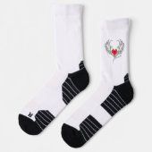 Red Angel Heart mit Flügeln Socken (Links)