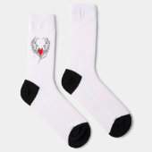 Red Angel Heart mit Flügeln Socken (Rechts)