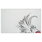 Red Angel Heart mit Flügeln Stoff (Fat Quarter (45,7 x 55,9 cm))