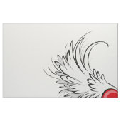 Red Angel Heart mit Flügeln Stoff (Fat Quarter (45,7 x 55,9 cm))