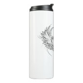 Red Angel Heart mit Flügeln Thermosbecher (Nach links gedreht)