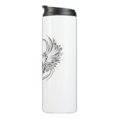 Red Angel Heart mit Flügeln Thermosbecher (Nach rechts gedreht)