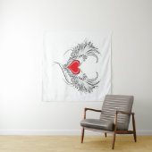 Red Angel Heart mit Flügeln Wandteppich (Beispiel (Horizontal))