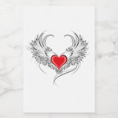 Red Angel Heart mit Flügeln Weinetikett (Einzelnes Label)