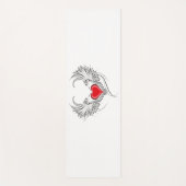 Red Angel Heart mit Flügeln Yogamatte (Vorderseite)