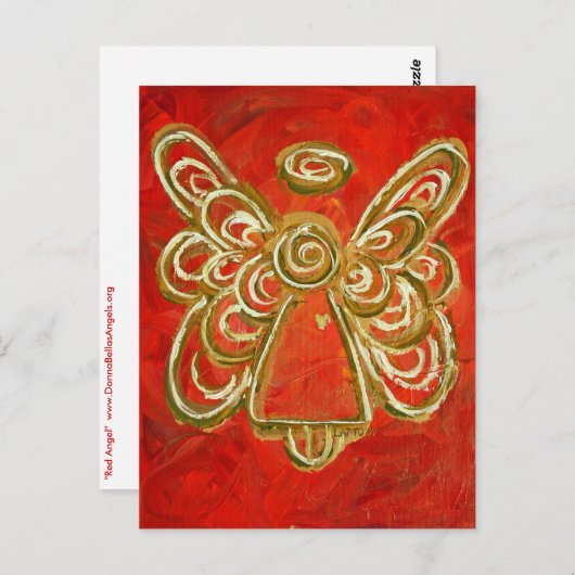 Red Angel Postcard Postkarte (Vorne/Hinten)