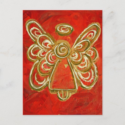 Red Angel Postcard Postkarte (Vorderseite)