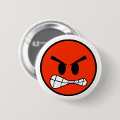 Red Angry Face Emoji Button (Vorne & Hinten)