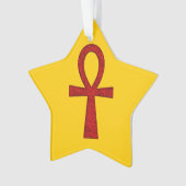 Red Ankh Acrylic Ornament (Vorderseite)