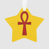 Red Ankh Acrylic Ornament (Vorderseite)