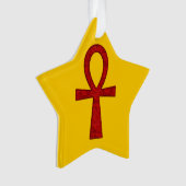 Red Ankh Acrylic Ornament (Vorderseite)