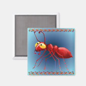 Red Ant Magnet (Vorderseite/Rückseite)