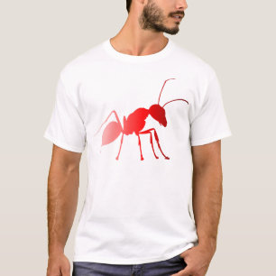 Red Ant Silhouette Symbol für Stärke und Teamwork T-Shirt