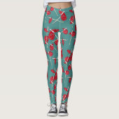 Red Anthurium Blume Muster Champ Leggings (Vorderseite)