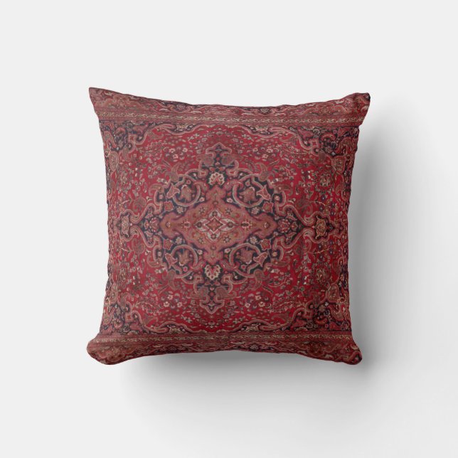 Red Antique Carpet Kissen (Vorderseite)