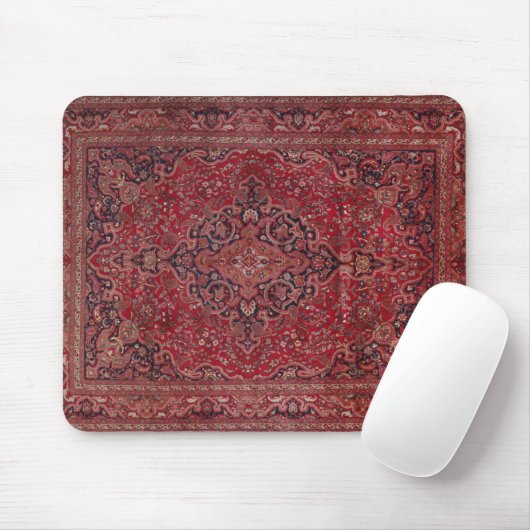 Red Antique Carpet Mousepad (Mit Mouse)