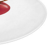Red Apfel auf White Cutting Board Schneidebrett (Ecke)