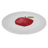 Red Apfel auf White Cutting Board Schneidebrett (Ecke)
