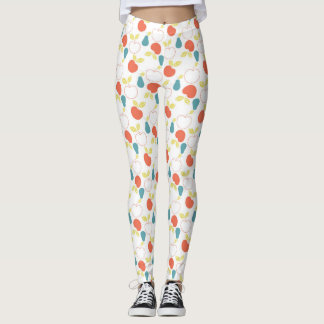 Red Äpfel & Blue Birnen Muster Leggings
