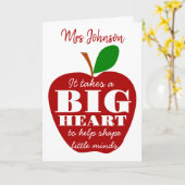 Red Apfel Lehrer danke Ihnen Altersrente Kinderzim Karte (Gelbe Blume)